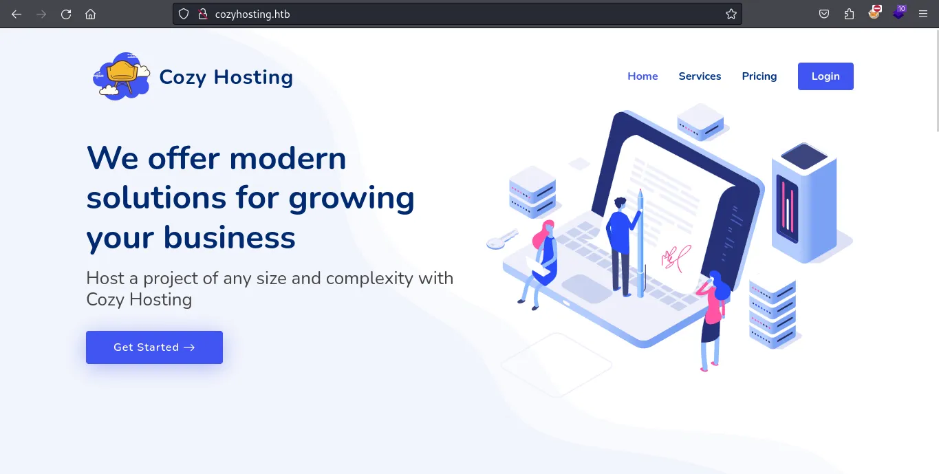 The Cozy Hosting home page