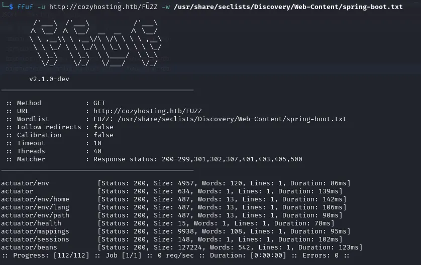 The /actuator/sessions endpoint leaking session cookies