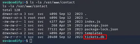Finding a database on the system