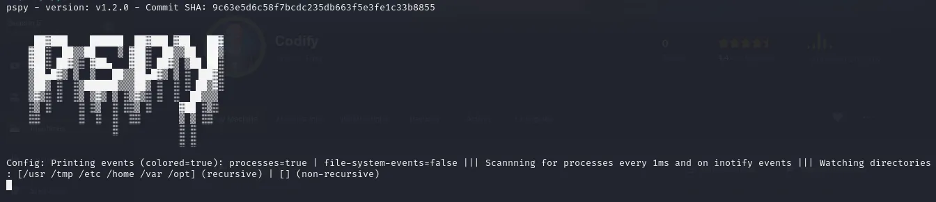 Running pspy to monitor processes
