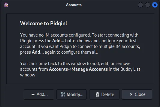 The Pidgin XMPP client