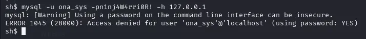Access denied when reusing the credentials on the current shell