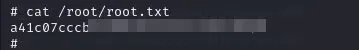 Root flag obtained